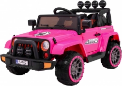 Elektrisches Kinder-Geländewagen Full Time 4WD mit 4x4-Antrieb, Fernsteuerung und LED‑Beleuchtung – Rosa