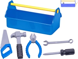 Kinderset Werkzeug mit Tragekorb, 5 Stück (27,5 × 14 cm)