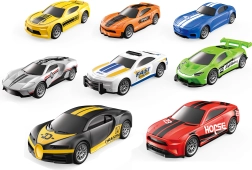 Set von 4 Stück Rennwagen mit Rückziehfunktion 7 cm