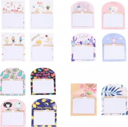 Magnetischer Block mit Bleistift, 40 linierte Seiten – Mix aus Designs