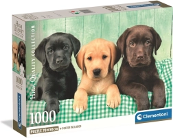 Puzzle 1000 Clementoni – drei Labradore HQC