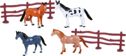 Pferde mit Zaun – Set mit 4 Pferdchen