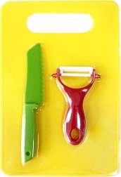 Kinder-Küchenset – Schneidebrett, Messer und Schäler (3-tlg.)
