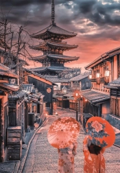 Abend in Kyōto Puzzle 500 Teile