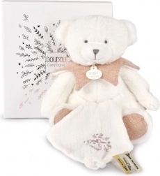 Geschenkset Doudou Plüschbär mit Decke 30 cm rosa