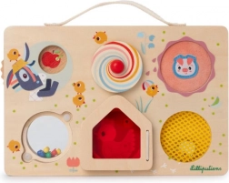 Lilliputiens Holz-Aktivitätenpanel – Abenteuer auf dem Bauernhof
