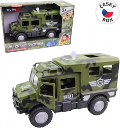 Militärisches Auto mit Batterien, Licht und Ton