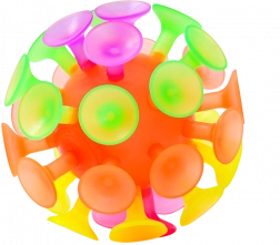 Sporto-Ball mit Saugnäpfen und Licht 10 cm