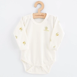 Baby-Body aus Bio-Baumwolle mit langen Ärmeln New Baby Oliven