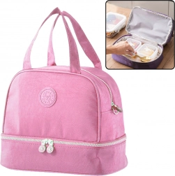 Thermoisolierende rosa Essens-Tasche mit verstellbarem Riemen 27cm