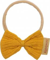 Stirnband für Babys New Baby Musselin senfgelb