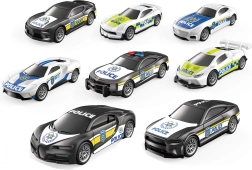 Rückzugs-Polizeiauto-Set, 4 Stück