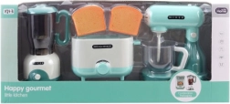 Set aus Kinder-Küchengeräten – Mixer, Schneebesen und Toaster