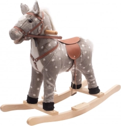 Schaukelpferd mit Melodie PlayTo, grauer Apfelschimmel