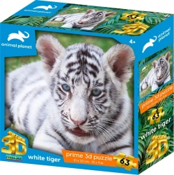 3D-Puzzle Animal Planet Weißer Tiger 63 Teile
