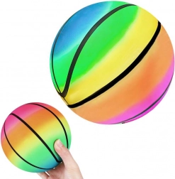 Gummiball in Regenbogenfarben für Kinder 23 cm, leicht und aufblasbar