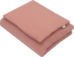Musselin-Set mit Füllung 70 × 80 cm rosa