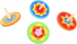 Bunte Holzkreisel von Bigjigs Toys