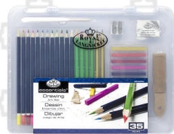 ROYAL & LANGNICKEL Zeichenset im Kunststoffkoffer, 35-teilig