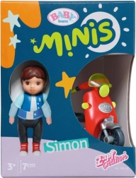 BABY born Minis Set mit Motorroller und Puppe Simon, 7 cm