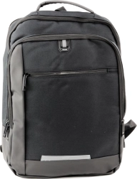 Schwarzer Herren USB Business Laptop-Rucksack 16L 45cm