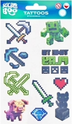 Temporäre Minecraft-Tattoos – Set mit 10 Motiven