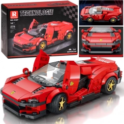 Technische Bausteine – futuristisches rotes Superauto mit nach oben öffnenden Türen, 275 Teile