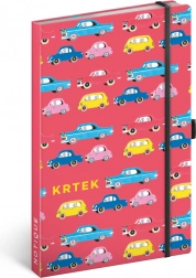 Liniertes Notizbuch mit festem Einband 13 × 21 cm mit Gummiband und Stiftschlaufe