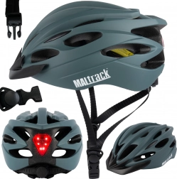 Fahrradhelm Rapid mit Rücklicht, meeresblau, 58–61 cm
