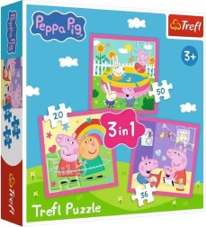 Puzzle 3 in 1 Peppa Wutz und Freunde