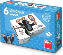 Dino Holz-Bilderwürfel KLEINER MAULWURF 6 Stk.