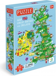 Puzzlekarte von Großbritannien und Nordirland 100 Teile DODO