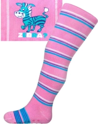 Baumwoll-Strumpfhose mit ABS New Baby rosa Zebra mit Streifen Gr. 104–110