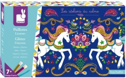 Janod Sandbilder Einhorn mit Glitzer Midi Kreativset