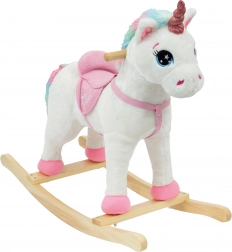 Schaukelpferd – Einhorn mit Soundeffekten 71×30×57 cm