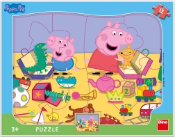 Dino Puzzle Peppa Wutz spielt - Formen 12 Teile