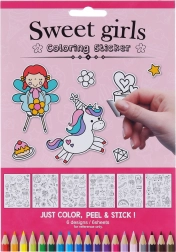 Ausmal-Aufkleber für Mädchen