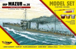 ORP Mazur wz.35 polnischer Ausbildungszerstörer – Kunststoff-Bausatz zum Kleben