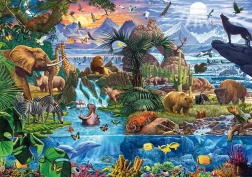 Schmidt Puzzle Panorama der Tierwelt 1500 Teile