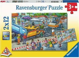 RAVENSBURGER Puzzle Bauarbeiten 2×12 Teile