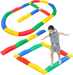 Sensorischer Balancierpfad 16 Platten mit rutschfesten Unterlagen