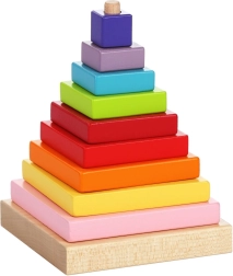 Bunte Pyramide - Holzpuzzle für Kinder