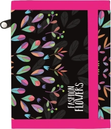 Textilgeldbörse OXY Fashion mit Blumenmotiv und Klettverschluss