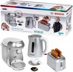 BOSCH mini Frühstücksset – Kinder-Kaffeemaschine, Toaster und Wasserkocher mit Geräuschen 3+