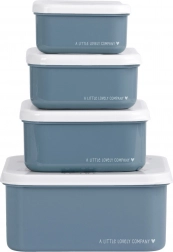 Set aus vier Snackboxen A Little Lovely Company – Fahrzeuge