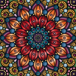 Quadratisches Puzzle Q Gold – Muster IV, 72 Teile