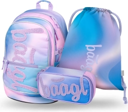 Set BAAGL Core Sky: Rucksack, Federmäppchen und Beutel für Schüler