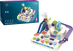 Interaktive Hindernisbahn für Kinder mit vier Autos