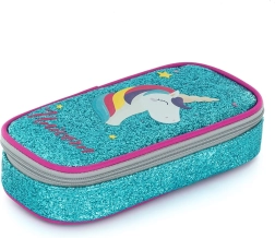 Schuletui Etui Komfort Einhorn mit Glitzer