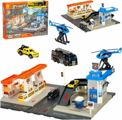 Kinderspielzeug - Station und Polizeiparkplatz-Set